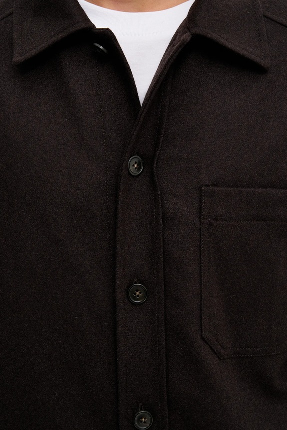 A.P.C. kurtka wełniana WOAPN.H02871 brązowy