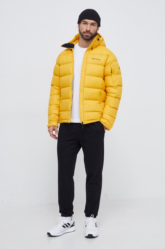 Пухова куртка Peak Performance G79634 жовтий AW24