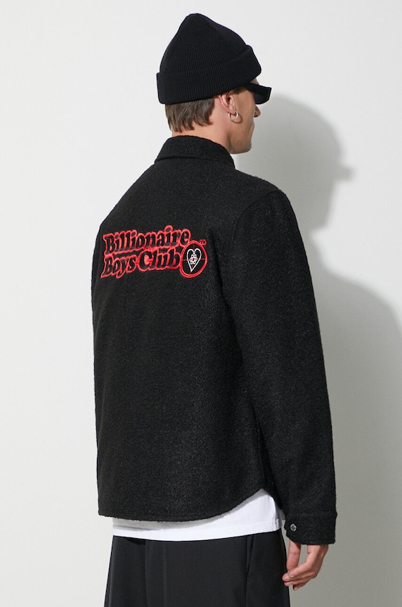 Одежда Куртка с примесью шерсти Billionaire Boys Club OUTDOORSMAN OVERSHIRT B23321 чёрный