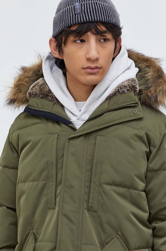 Μπουφάν Hollister Co. πράσινο KI332.3082.330