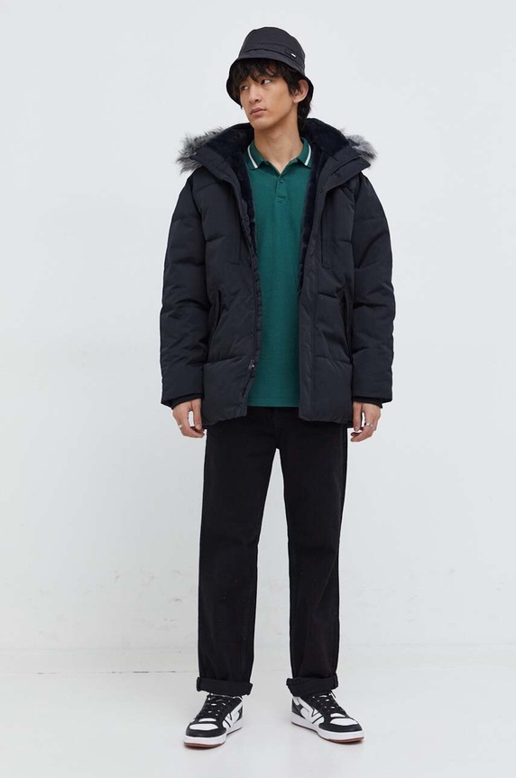 Bunda Hollister Co. KI332.3082.900 čierna AW23