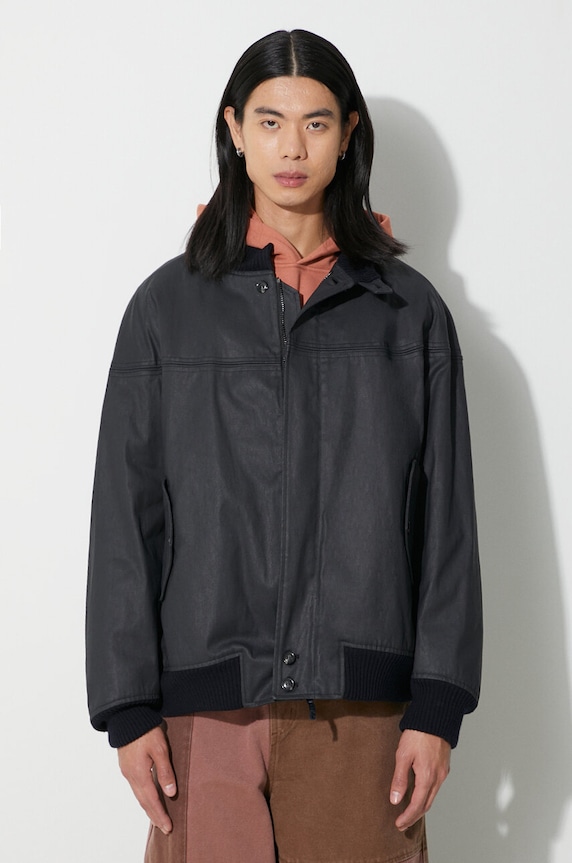 Bunda Baracuta Cotton PU Derby bomber tmavomodrá BRCPS0985