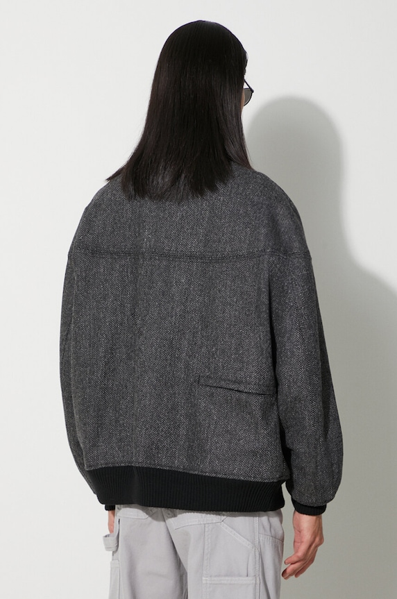 Oblečenie Vlnená bunda bomber Baracuta Herringbone Derby Jacket BRCPS1001 sivá