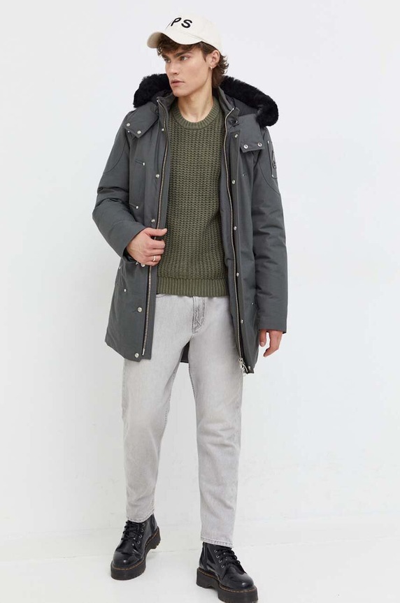 MOOSE KNUCKLES geacă de puf Original M32MP261S gri AW23