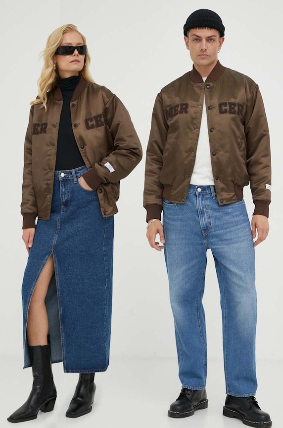 The Mercer Brand bomber dzseki enyhén szigetelt barna MEAP233003