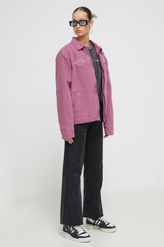 Guess Originals geacă din denim M3BG84WBDZ0 violet
