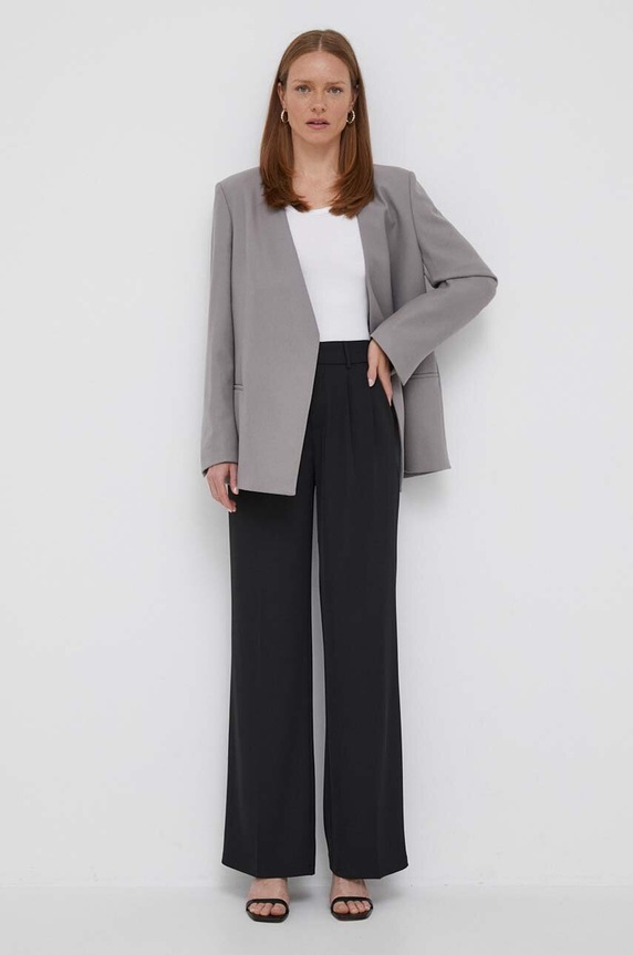 Calvin Klein marynarka wełniana K20K205675 szary AW23