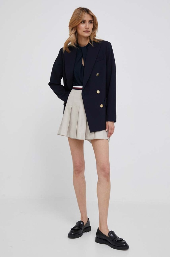 Lauren Ralph Lauren marynarka wełniana 200911071 granatowy SS26