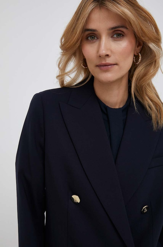 Lauren Ralph Lauren marynarka wełniana granatowy 200911071