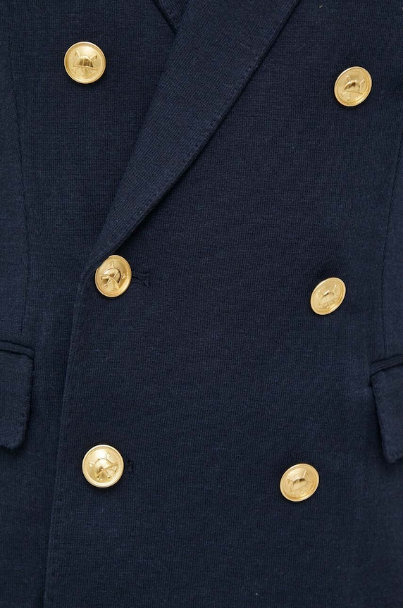 Polo Ralph Lauren blézer gyapjú keverékből 211910134 sötétkék