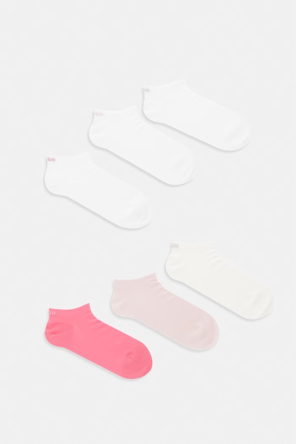 HUGO skarpety damskie z bawełną 6P AS UNI CC W 6-pack biały 50483086
