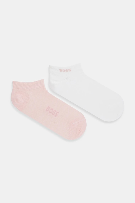BOSS șosete 2-pack 2P AS Logo CC W sosete scurte roz 50502054