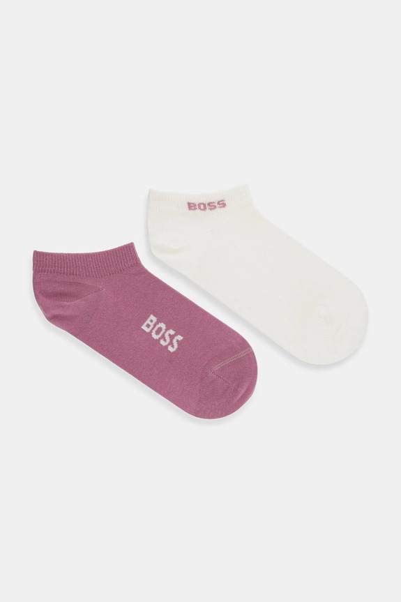 BOSS șosete 2-pack 2P AS Logo CC W sosete scurte roz 50502054