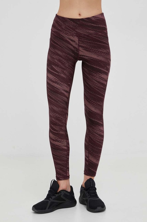Dkny legginsy wzorzyste bordowy DP3P2950