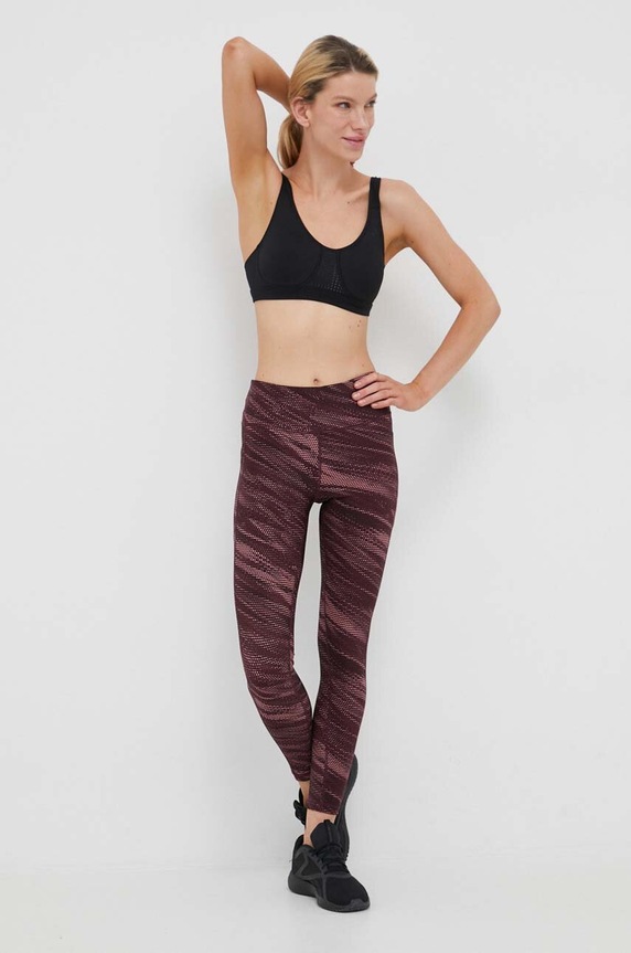 Dkny legginsy DP3P2950 bordowy SS24