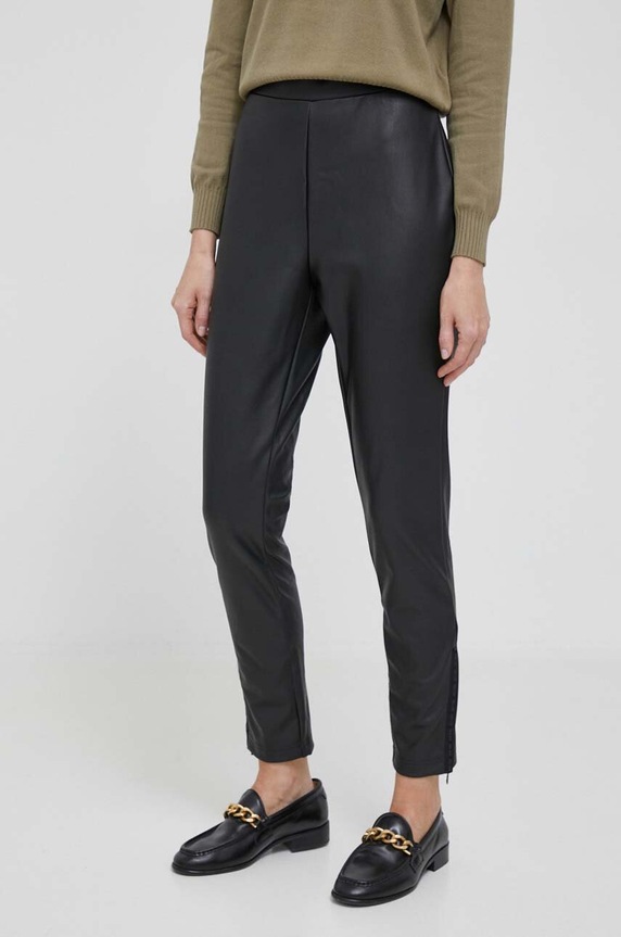 Dkny legginsy dzianina czarny E3GFSUDN
