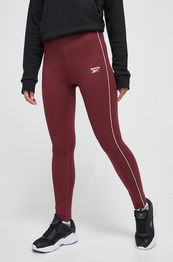 Reebok legginsy z elastanem bordowy 100037512