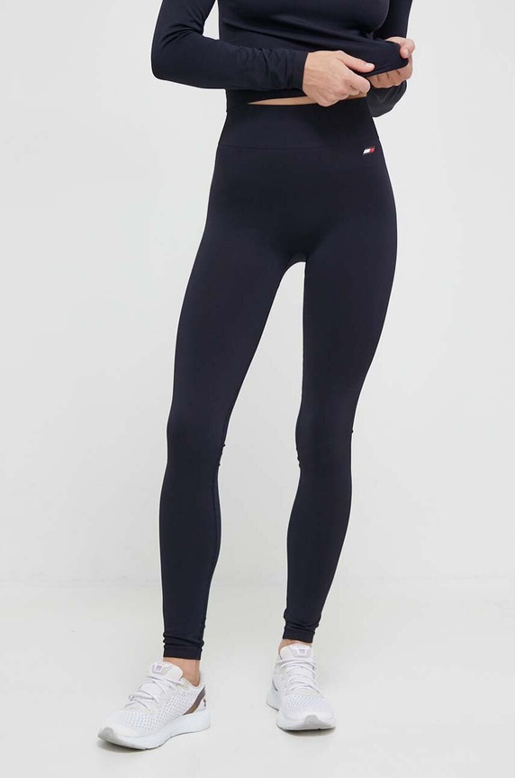 Legíny Tommy Hilfiger pletenina námořnická modř S10S101823