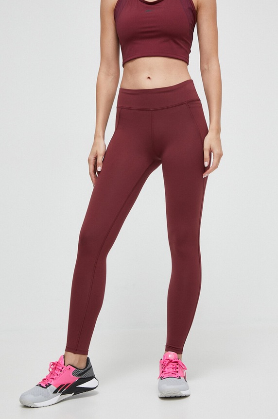 Odzież Reebok legginsy treningowe Lux Collection 100035828 bordowy
