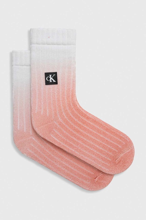 Calvin Klein Jeans skarpetki skarpetki długie pomarańczowy 701229689
