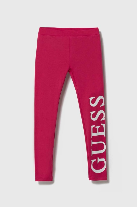Guess legginsy dziecięce z elastanem różowy J3YB00.KBSV0.9BYX