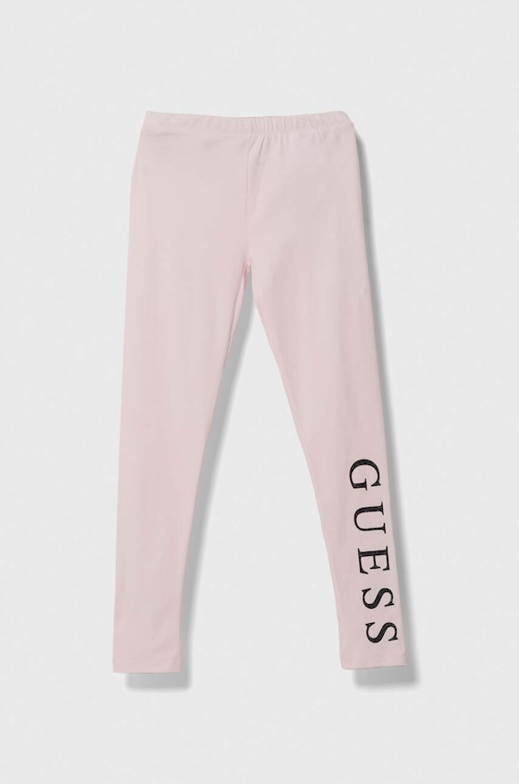 Guess legginsy dziecięce z elastanem różowy J93B11.K82K0.9BYX