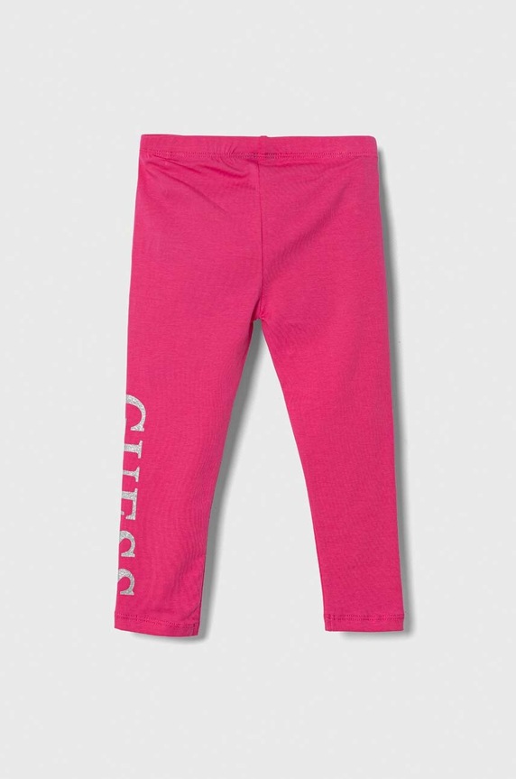 Guess legginsy dziecięce z elastanem różowy K3YB01.K82K0.9BYX