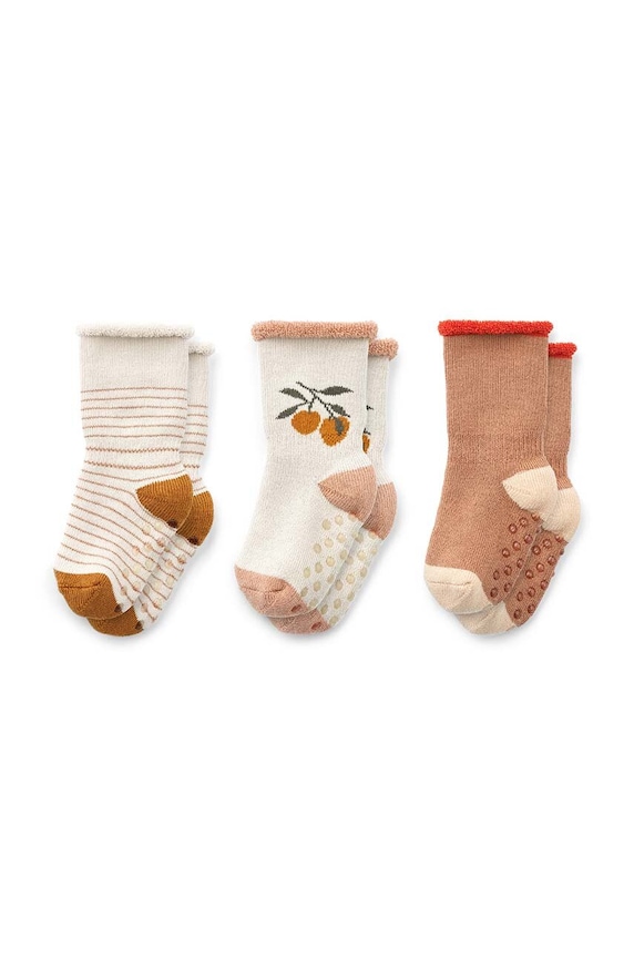 Liewood gyerek zokni 3 db hosszúszárú zokni narancssárga LW18503