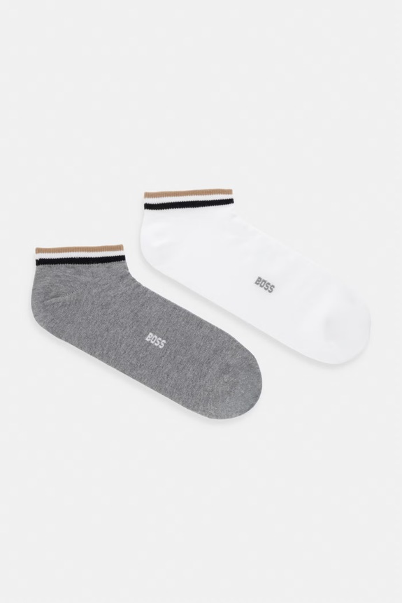 BOSS skarpety męskie 2P AS Uni stripe CC 2-pack szary 50491192