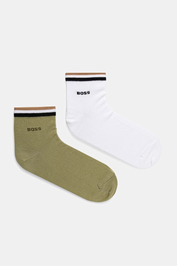 BOSS zokni férfi 2-es csomag zöld 50491195