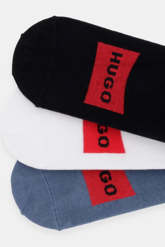 HUGO skarpety stopki męskie 3P LC LABEL CC 3-pack 50496082 biały SS26