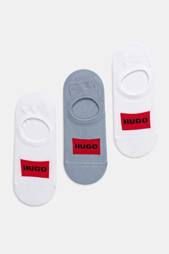 HUGO skarpety stopki męskie 3P LC LABEL CC 3-pack skarpetki krótkie niebieski 50496082