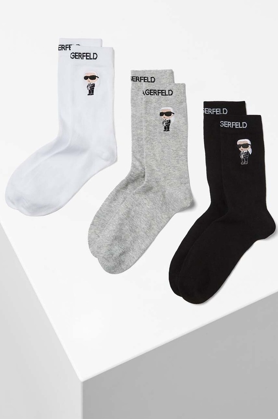 Karl Lagerfeld skarpetki 3-pack 230M6001 multicolor