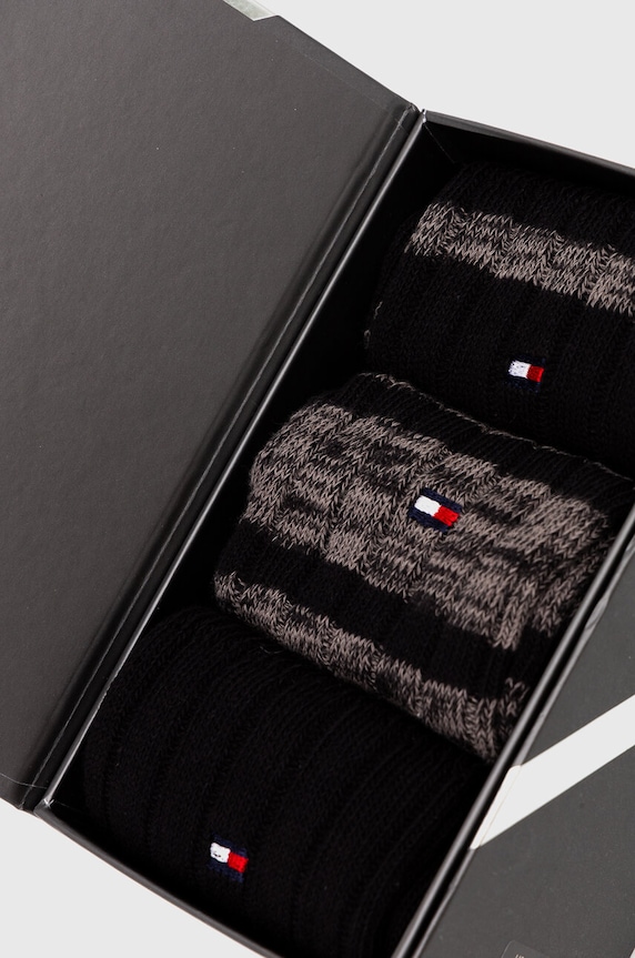 Ρούχα Κάλτσες Tommy Hilfiger 3-pack 701226073 μαύρο