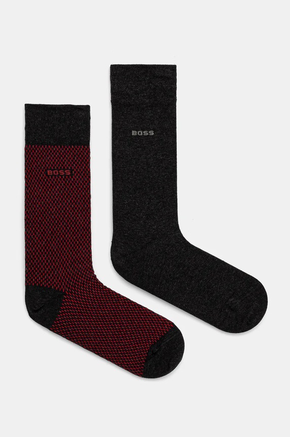 Ponožky BOSS 2P RS Minipattern CC 2-pack šedá 50487872