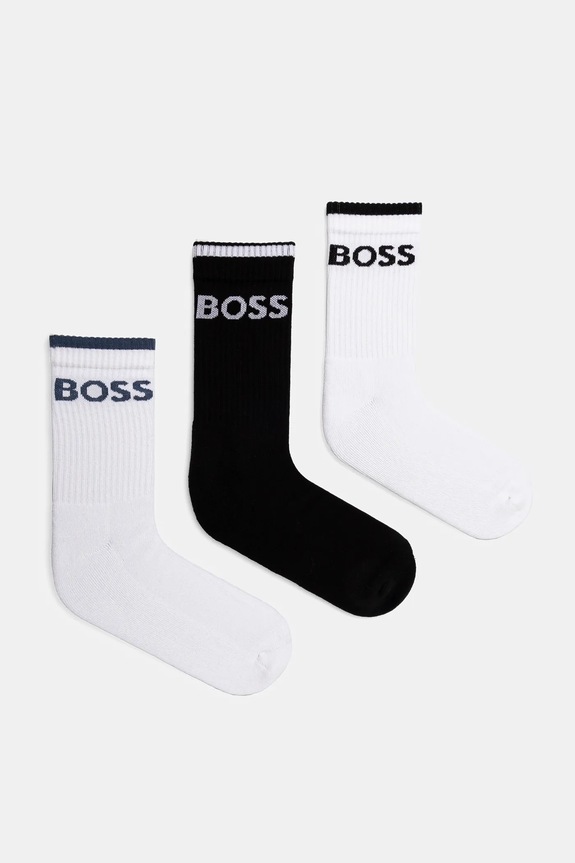 BOSS skarpety męskie 6P QS Stripe CC 6-pack skarpetki długie biały 50510168