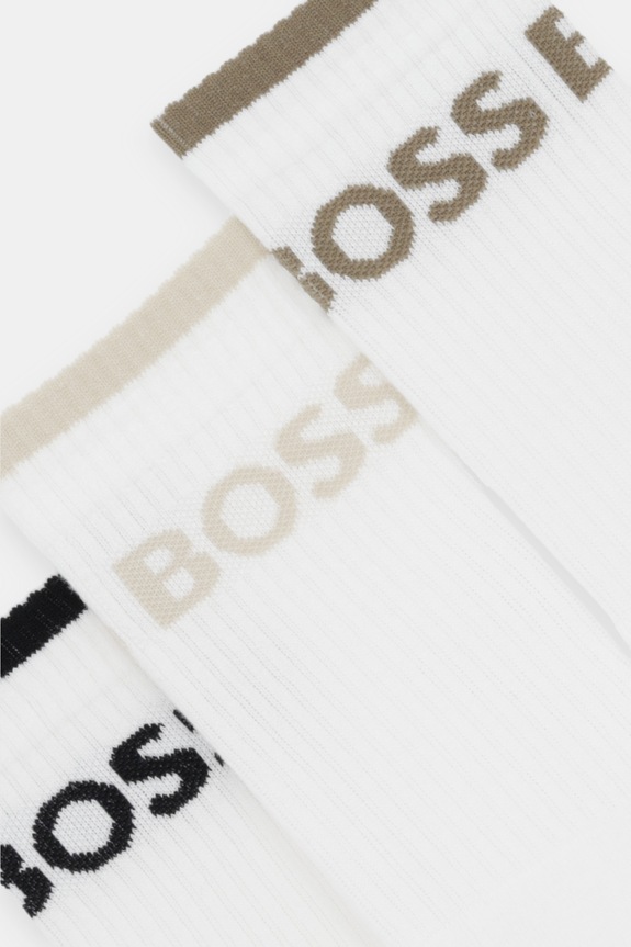 BOSS skarpety męskie 6P QS Stripe CC 6-pack 50510168 biały AA00