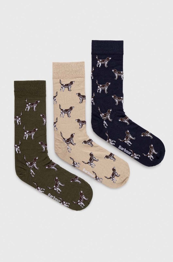 Barbour sosete 3-pack sosete lungi multicolor MGS0037