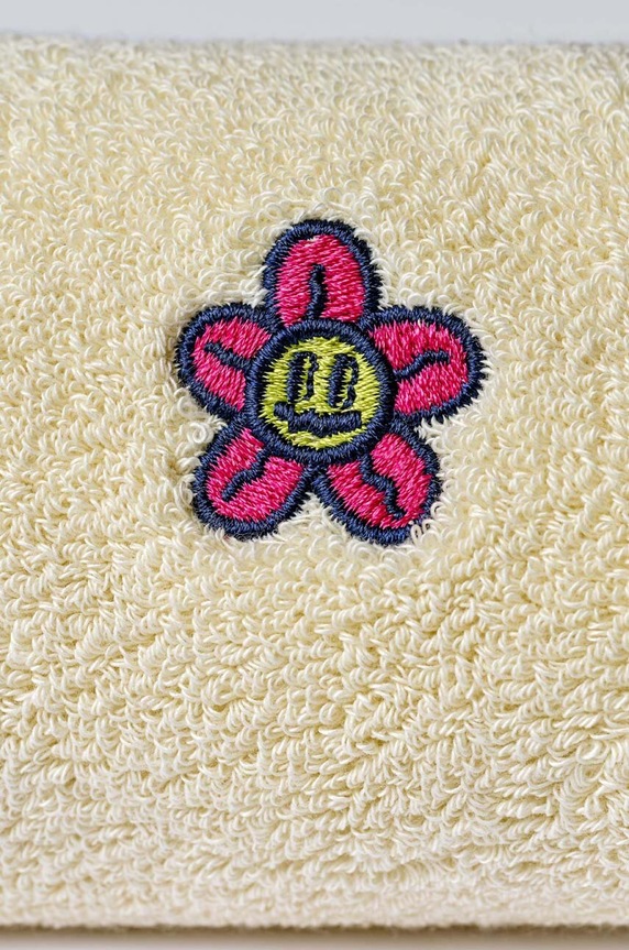 Happy Socks zokni Embroidered Flower Crew Sock P000190 bézs AW23