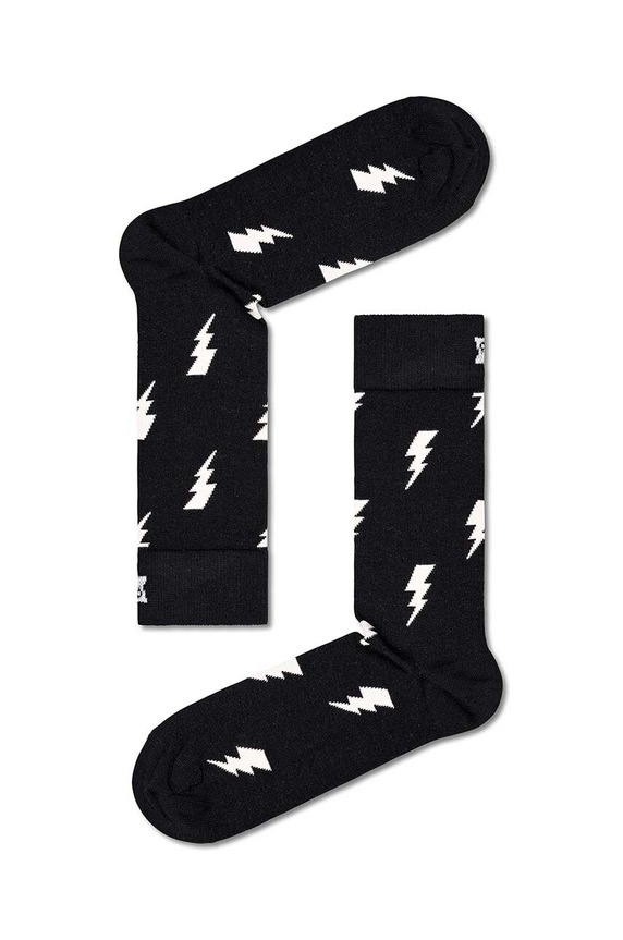 Ruházat Happy Socks zokni Blast Off Burger Socks 2 pár P000310 fekete