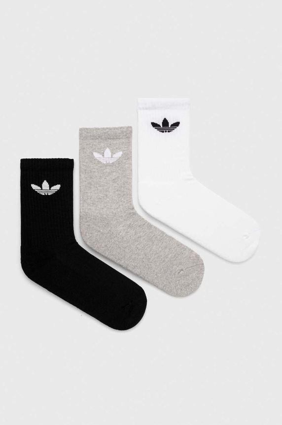 adidas Originals zokni 3 pár hosszúszárú zokni fehér IJ5614