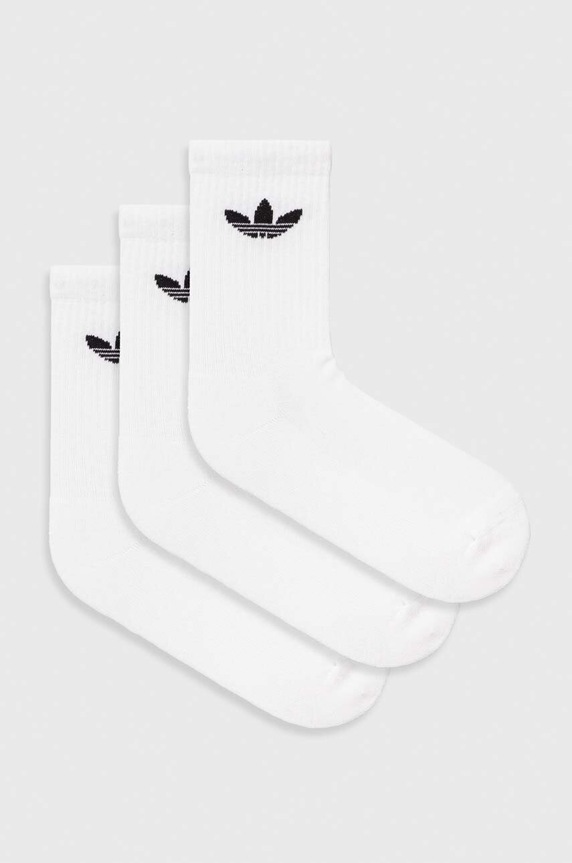 adidas Originals zokni 3 pár hosszúszárú zokni fehér IJ5616