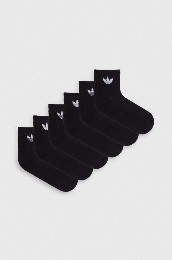 adidas Originals zokni 6 pár hosszúszárú zokni fekete IJ5626