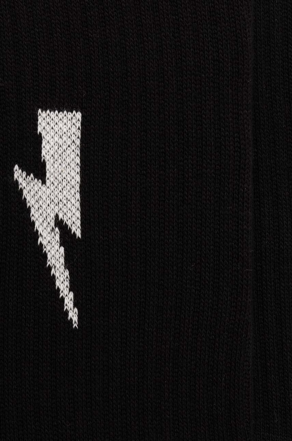 Neil Barett șosete BOLT COTTON SKATE SOCKS PBAC116.C9400.514 negru AW23