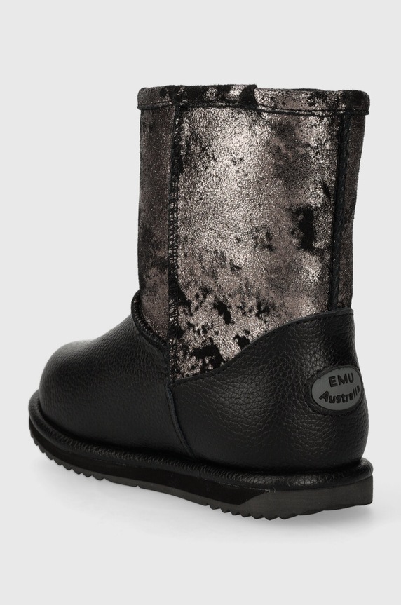 Dječaci Dječje zimske kožne cipele Emu Australia Trigg Spray K12945.Trigg.Spray crna