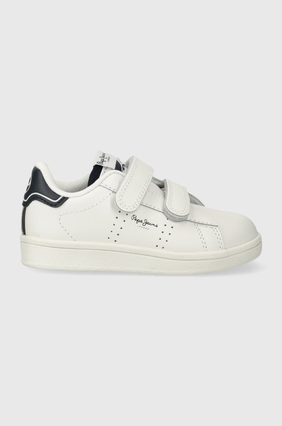 Dětské sneakers boty Pepe Jeans potažená kůže bílá PBS30570