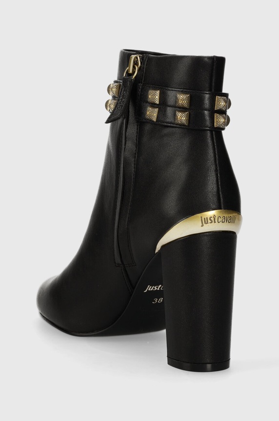 Obuwie Just Cavalli botki skórzane 75RA3S60ZP274899 czarny