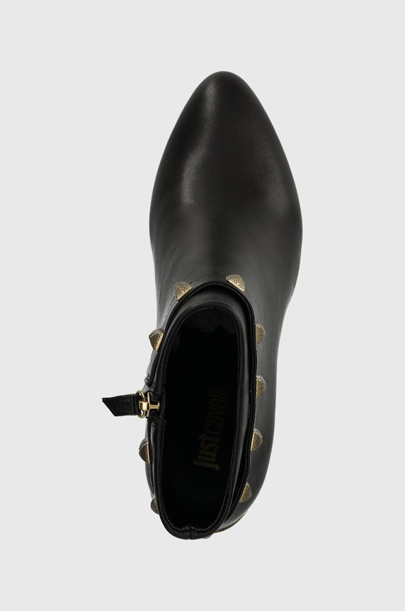 Just Cavalli botki skórzane czarny 75RA3S60ZP274899