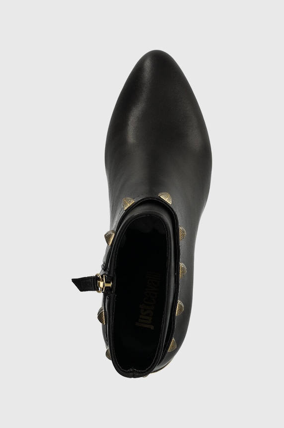 Just Cavalli botki skórzane czarny 75RA3S60ZP274899