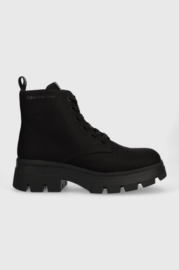 Кубинки Calvin Klein Jeans CHUNKY COMBAT LACEUP равен черен YW0YW01239
